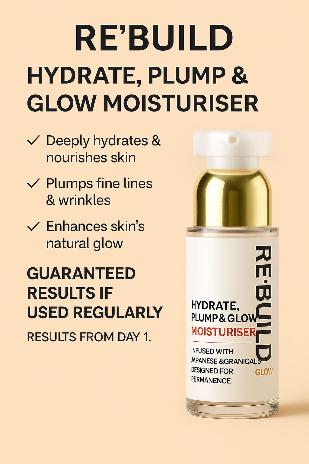 RE'BUILD GLOW Daily Moisturizer – Hydrate, Plump & Glow